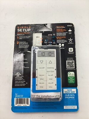 myTouchSmart 24-Hour Indoor In-Wall Timer - 2 Custom ON/OFF Times White Cover