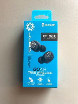 JLab Go Air True Wireless Earbuds Bluetooth 20+ Hours Apple Android Black New
