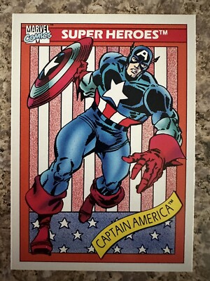 Captain America, Card #1, 1990 Marvel Universe Superheroes Series I - Impel