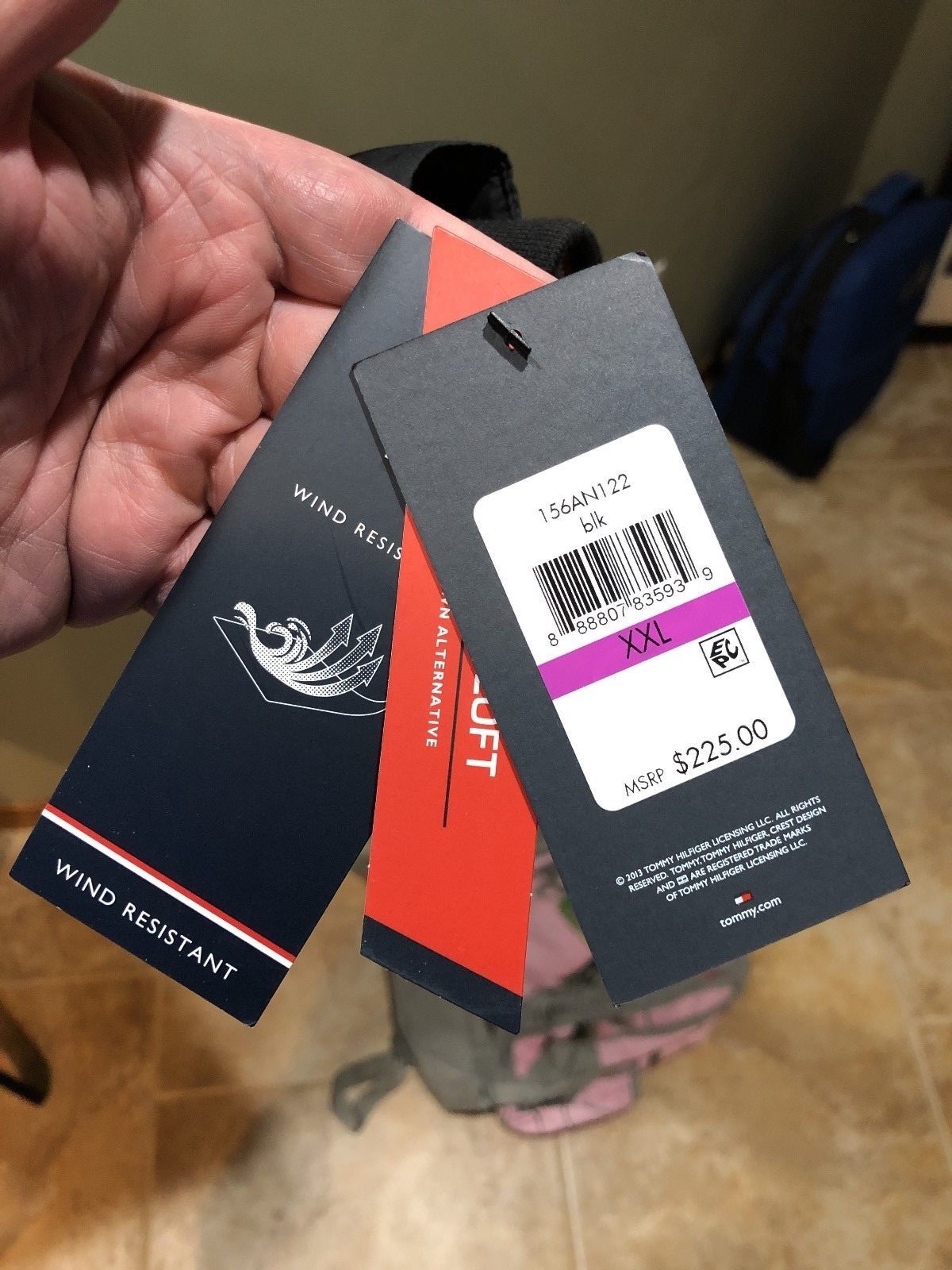 New 2XL XXL Tommy Hilfiger quilted puffer winter jacket coat Black 2X MSRP $225