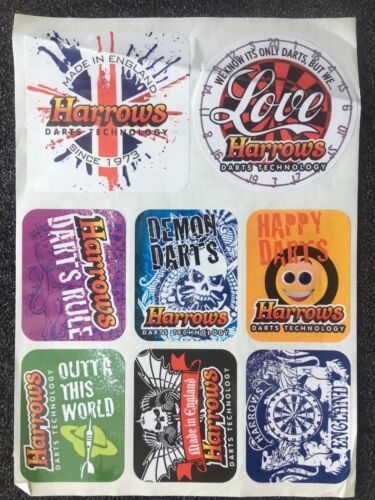 HARROW’S England DART TECHNOLOGY Stickers Set Happy Demon 