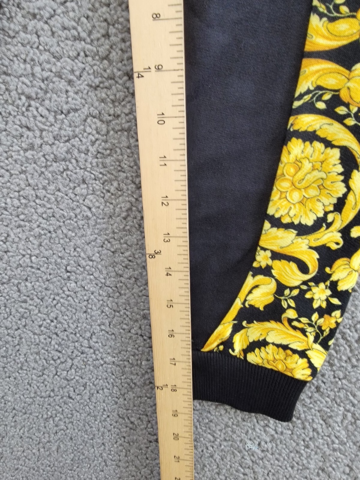 Versace Barocco Jogger Pants Little Boys' 6 Black/Gold Elastic Waist Pull On - Picture 7 of 17