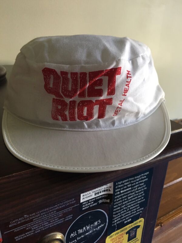 Vintage 1983 Quiet Riot Metal Health Tour US Festival Hat Frankie Banali Mask