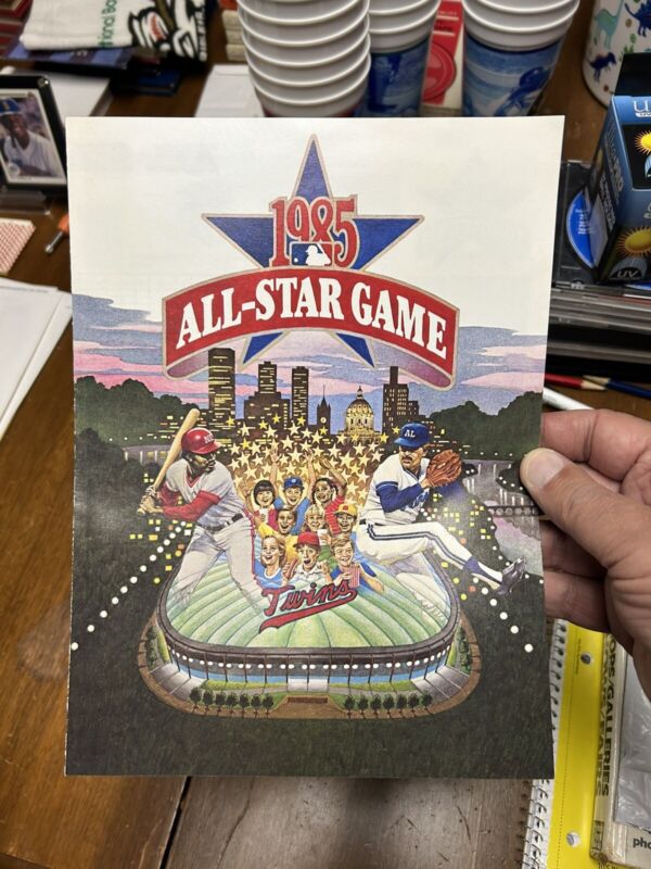 1985 MLB  All-Star Game Paper Scorecard Twins Metrodome Rare Insert