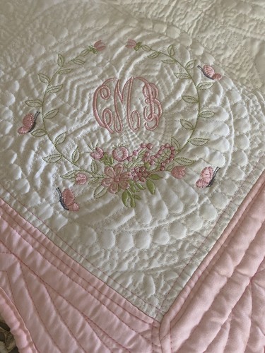Beautiful Baby Girl or Boy  Monogrammed Quilt