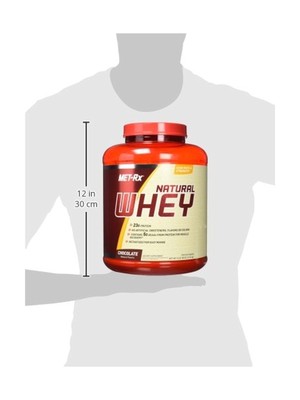 MET-Rx Natural Whey Protein Powder, Chocolate, 5 lb, Easy Mix Protein Powder,...