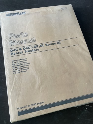Caterpillar D4C Hystat Dozer Parts Manual Book Series III 3