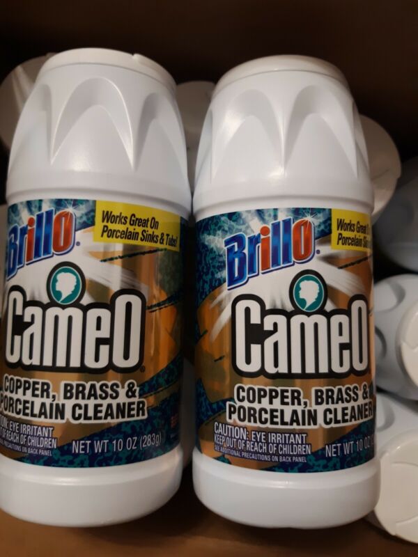 Lot of 2 Brillo Cameo Copper Brass & Porcelain Cleaner 10 Oz LL