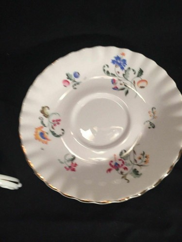 Royal Imperial Fine Bone China Footed Tea Cup & Saucer ENGLAND FLOWERS GOLD TRIM