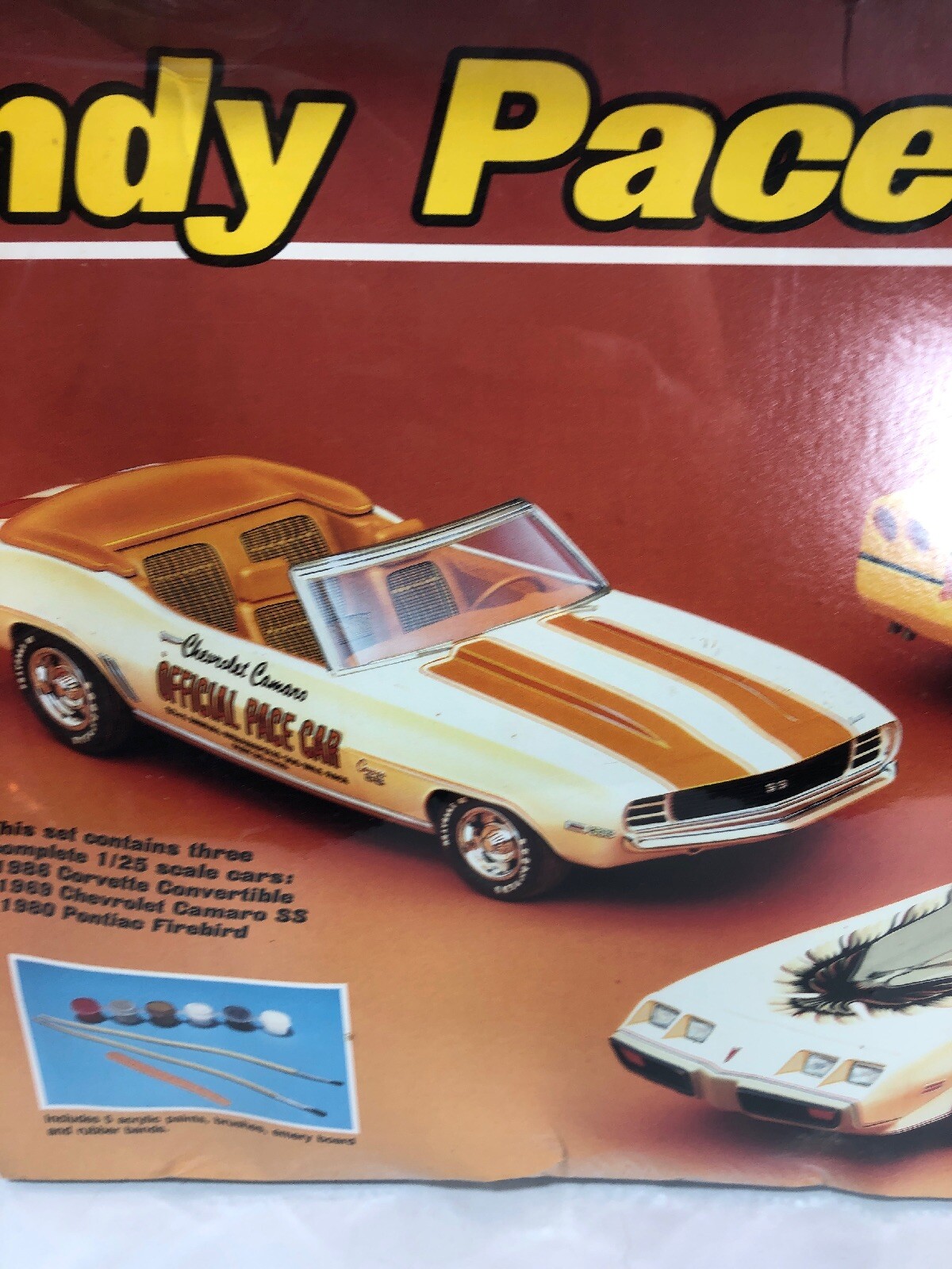 MPC #6215 3 Car Indy Pace Car Set '69 Camaro, '80 Firebird, '86 Vette SEALED!!