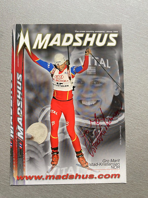 GRO MARIT ISTAD-KRISTIANSEN 2x WM 2004/05 Biathlon  signed Autogrammkarte 10x15