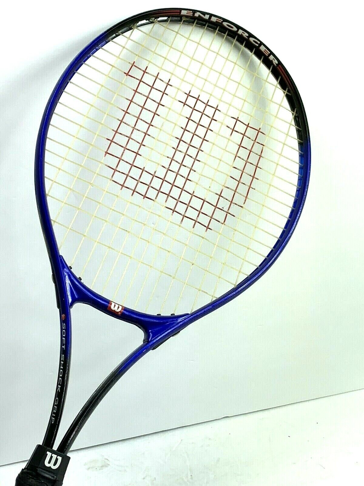 Wilson Enforcer Tennis Racquet Soft Shock 4-1/4 Grip Blue | eBay Wilson Enforcer Tennis Racquet Soft Shock 4-1/4 Grip Blue | eBay