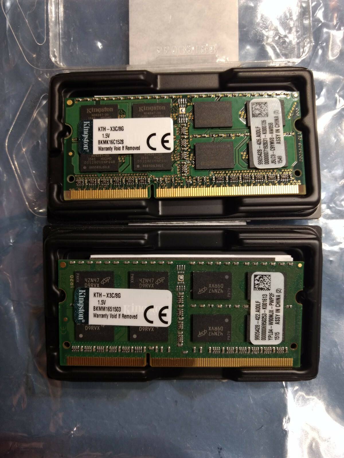 Kingston DDR3 16GB kit (2x 8GB modules) P/n KTHX3C/8G 1600MHz PC3