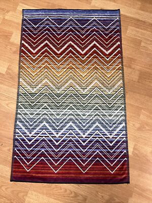 MISSONI HOME Designer TOLOMEO Zig-Zag Luxury Bath Sheet Towel - New - 40 x 24 