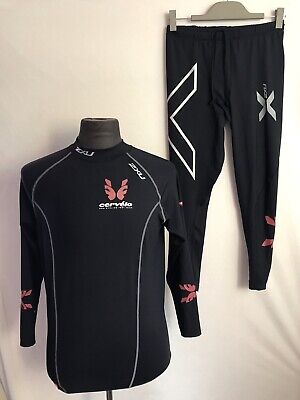 2XU Cervelo Compression (L) Tights & (XL) Top Pro Race Cycling Test Team
