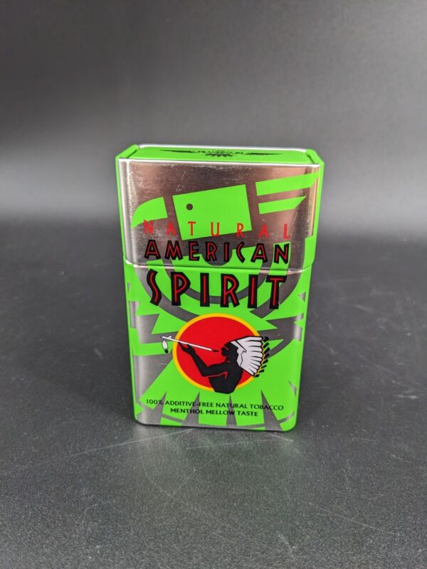 Natural American Spirit Menthol Flip Top Cigarette Tin Case
