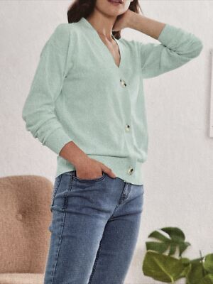 Damen Cardigan Feinstrick Mint  Gr. L 44/46 Neu