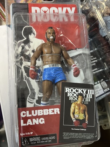 NECA Toys ROCKY III Movie Clubber Lang 7” Action Figure Blue Trunks Mr. T Boxing NECA Toys ROCKY III Movie Clubber Lang 7” Action Figure Blue Trunks Mr. T Boxing