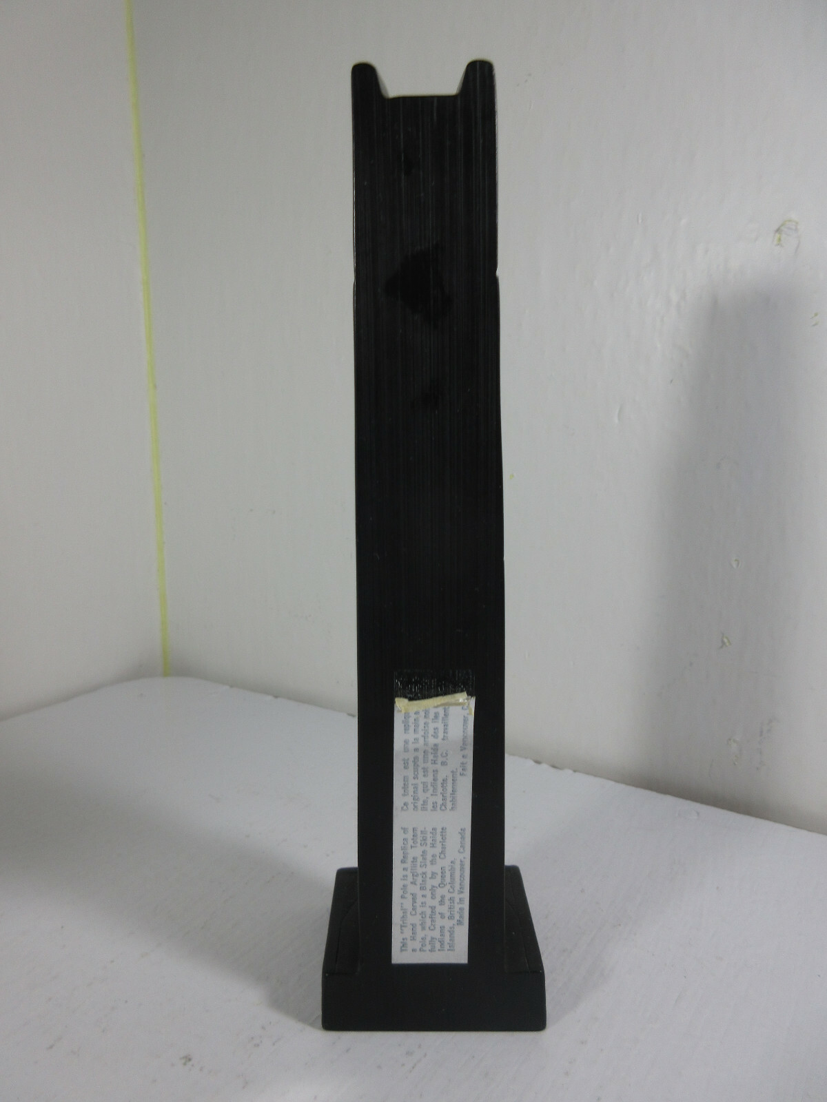 Set of 2 Vintage Black Totem Poles by Pearlite Vancouver B.C. Canada 9