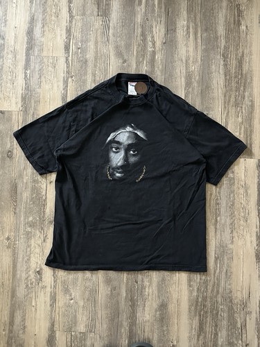 TUPAC 2PAC ラップ Tシャツ ブート 墨黒 XL相当 アルバム TUPAC 2PAC プリントTシャツ ラップTシャツ 黒 XL ツーパック