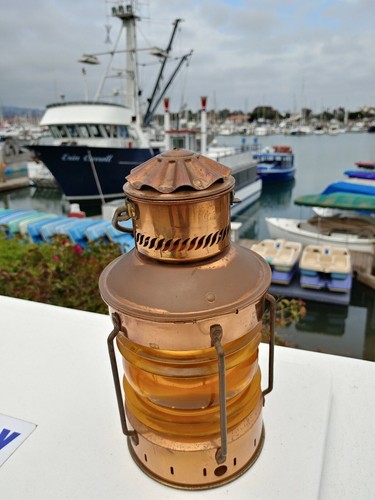 Vintage Ankerlicht Anchor Light Lantern In Rare Yellow Color