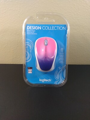 LOGITECH 910-005840 Design Collection Wireless Mouse Blue Blush For A Computer