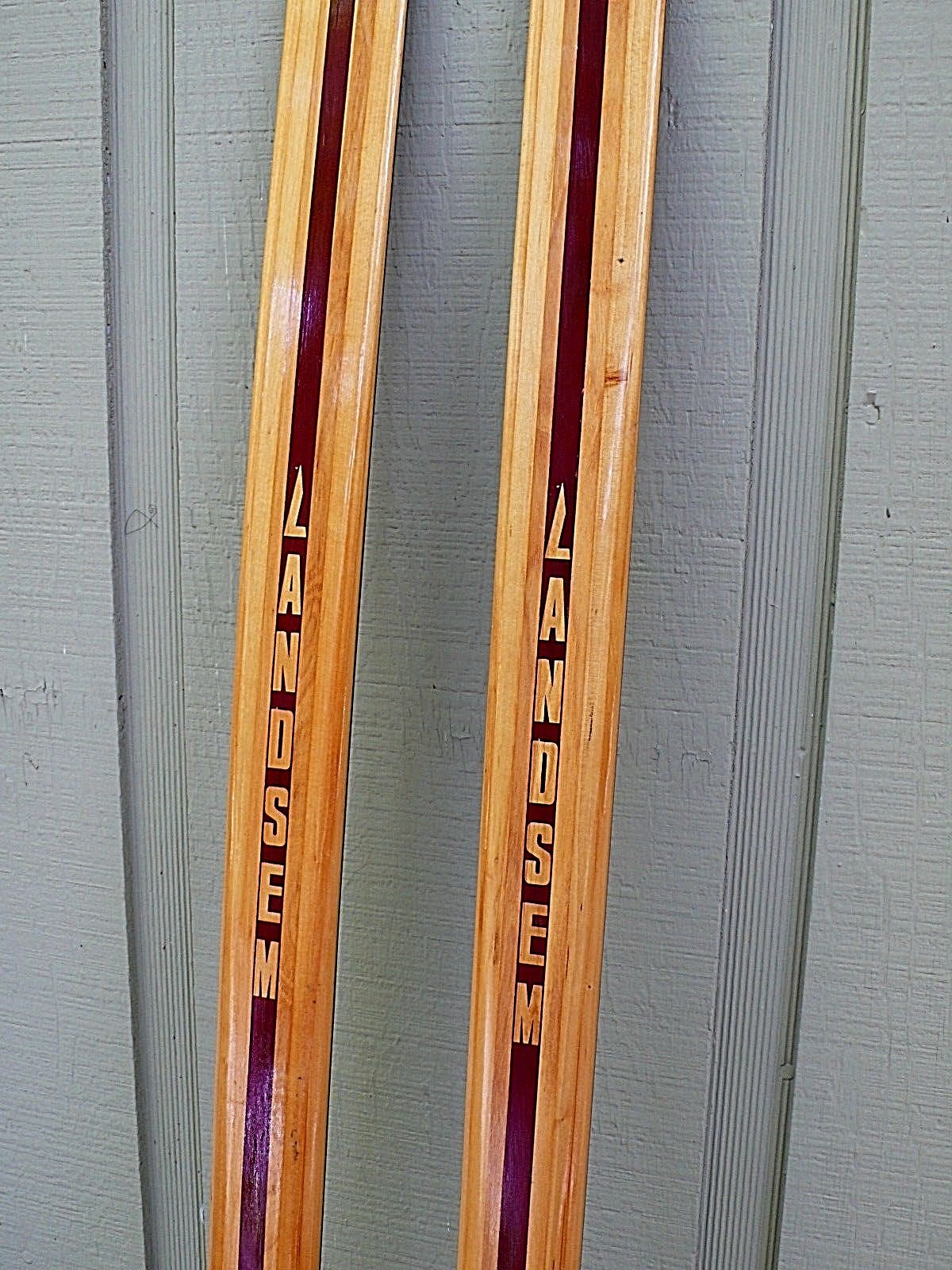 Vintage Hickory LANDSEM Cross Country Skis MADE IN RINDAL NORWAY 75 