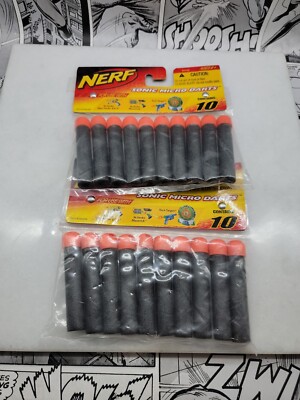 2 Packs (20 Total)- NERF SONIC MICRO DARTS BRAND NEW 2008 Hasbro Nerf N-STRIKE