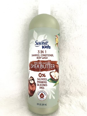 Suave Kids 3in1 Shampoo + Conditioner + Body Wash with Shea Butter 20 fl oz