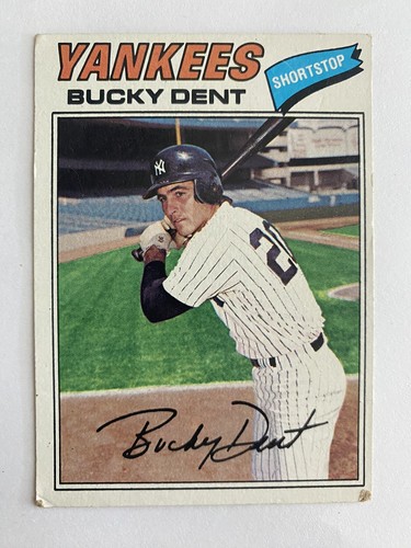 1977 Topps Burger King #14 Bucky Dent New York Yankees HOF