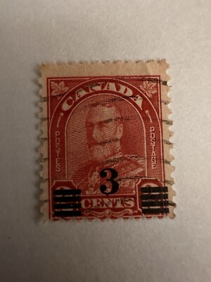 Canada Used 3c on 2c Scott #191 1932 KING GEORGE V Stamp