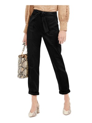 

Женские черные брюки с завязками на талии INC, Черный, 100097664