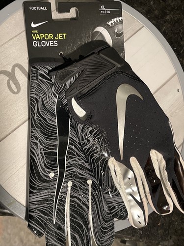 Nike Vapor Jet 5.0 Football Gloves - XL - Men's Black/Grey