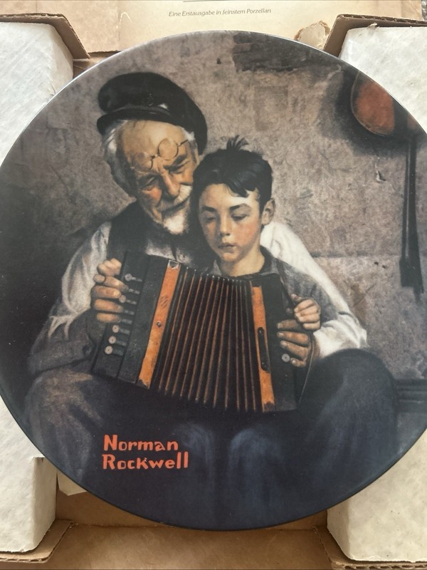 Vintage Knowles Norman Rockwell Limited Edition Plate "The Music Maker”
