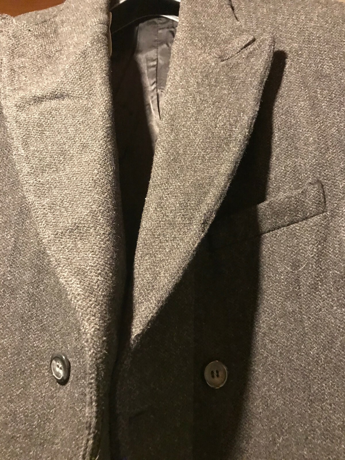 Dolce & Gabbana Double-Breasted Vintage Grey Coat (SZ 54