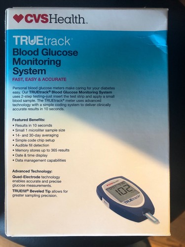 TRUE TRACK blood glucose monitoring system brand new Expires 7/31/2018
