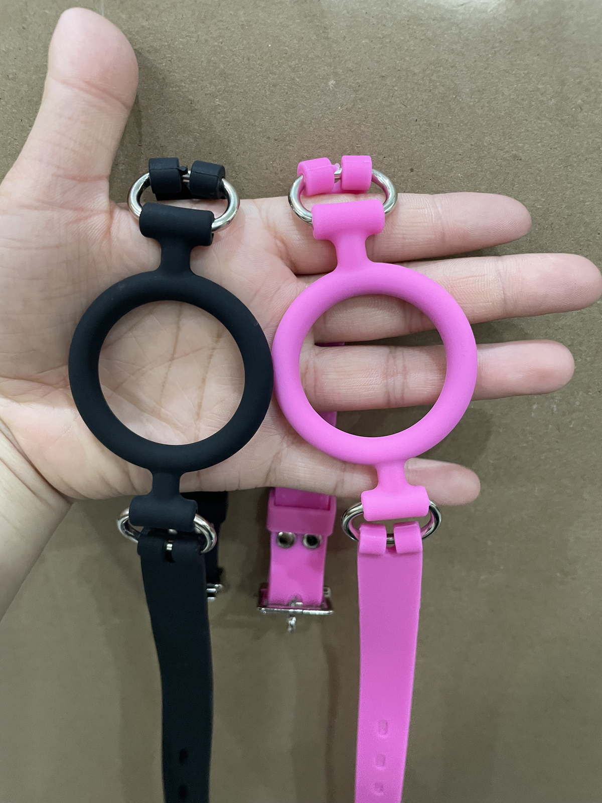 Silicone Open Mouth Gag Bondage Restraints O Ring Gag Plug BDSM Slave Roleplay