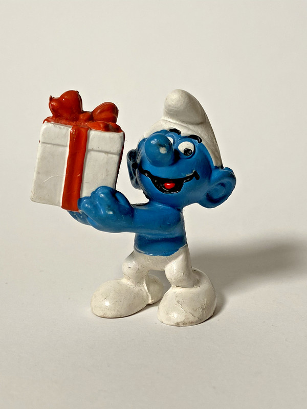 20086 Geschenkschlumpf Schlumpf Bully Peyo W. Germany SchlÃ¼Mpfe Smurfs