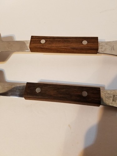 Set of 2 Vernco Spatula & Large Fork Bottle Can Opener Grill Tongs BBQ Vintage