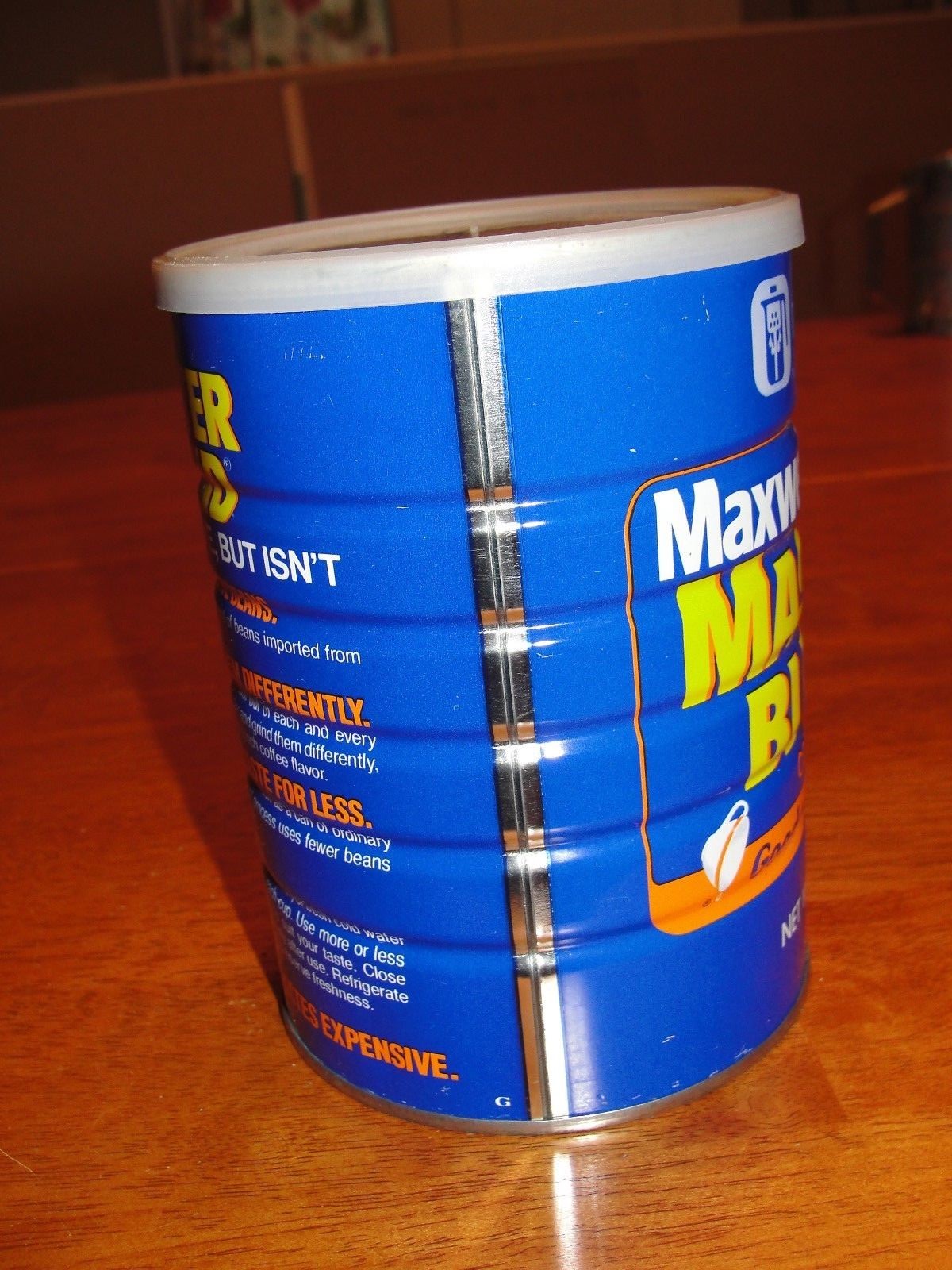 Vintage Lot Maxwell House Master Blend Metal - Tin 13 oz Coffee Can W/ Lid