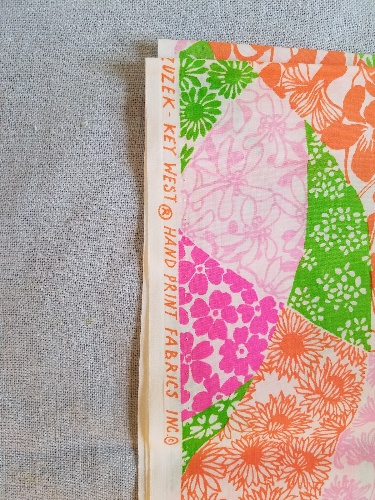 Vintage Key West Hand Print fabrics Lilly Pulitzer Zuzek Patches