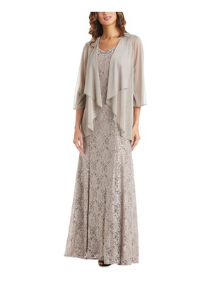 

R-M RICHARDS Женский Бежевый Кардиган Водопад с Рукавом 3/4 и Открытым Передом