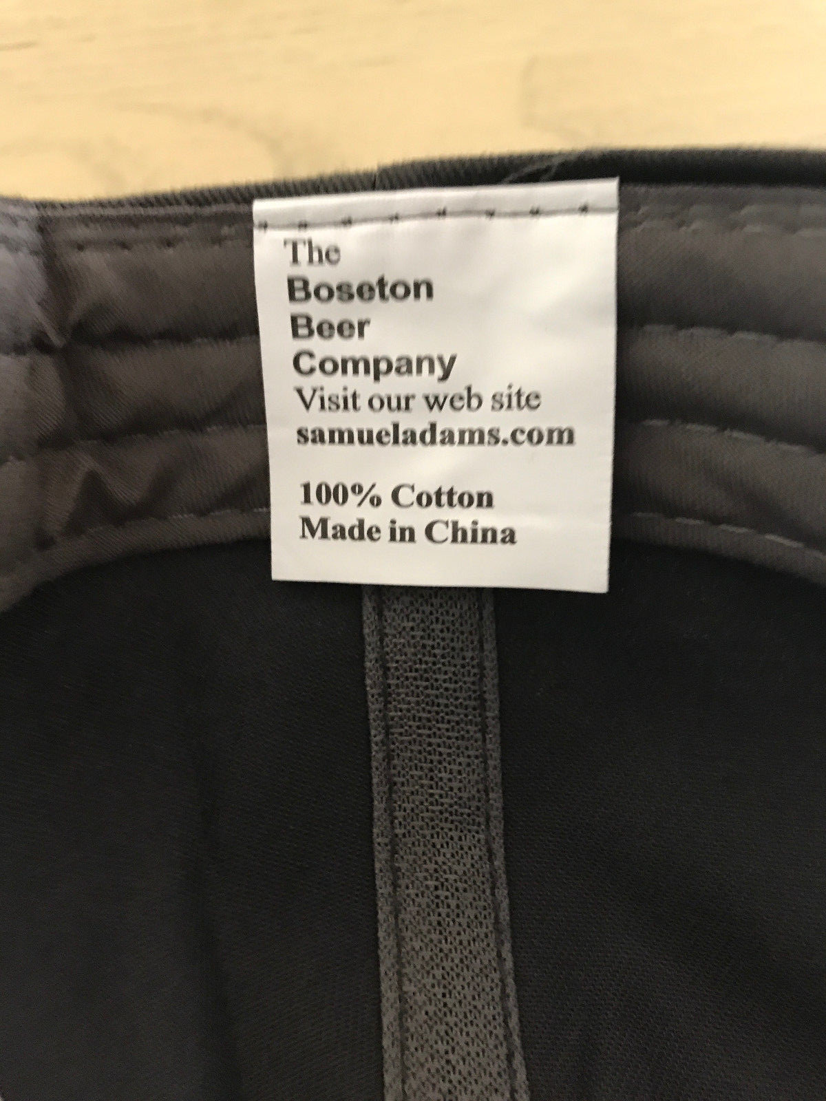 NEW Samuel Adams Black Embroidered Logo Curved Bill Adjustable Snapback Cap Hat