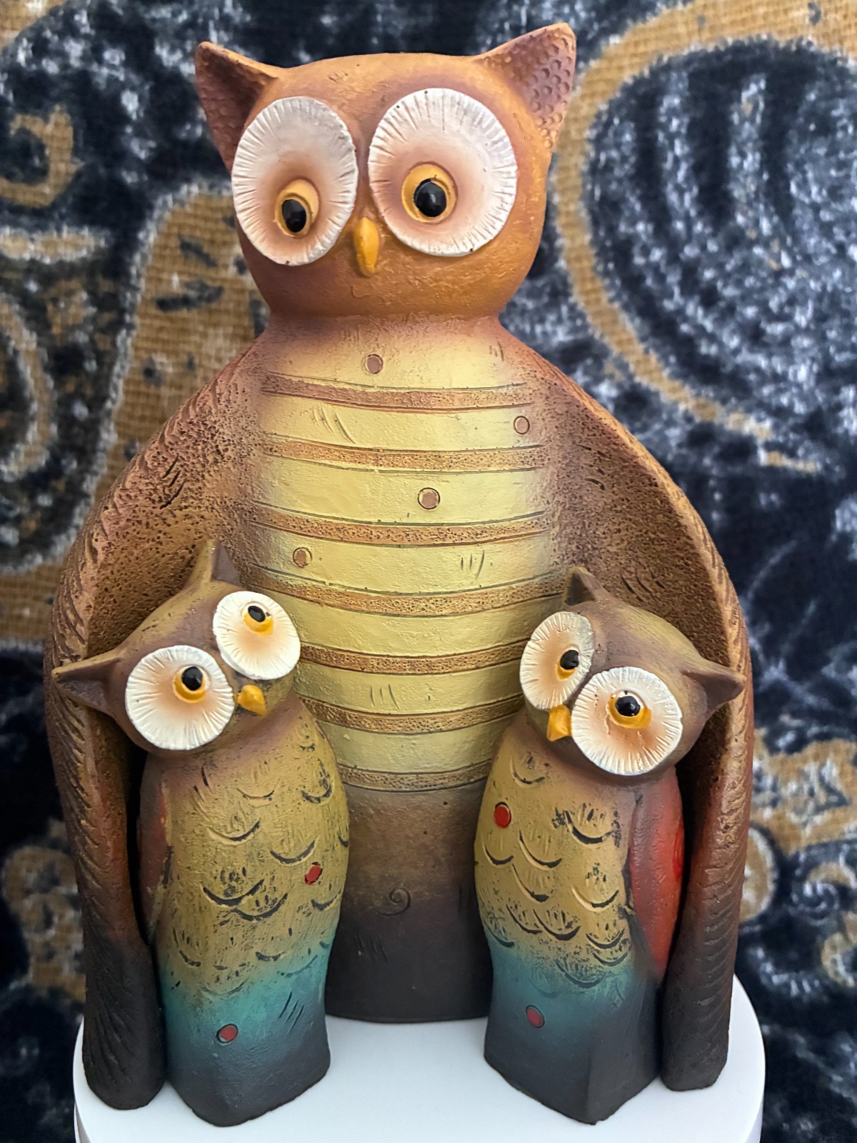 Mother/Father owl and owlets, loving gift for parents. loving sentiment