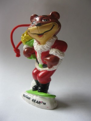 SUGAR BEAR IS SANTA stamped 1993 Kraft General Foods about 2.75