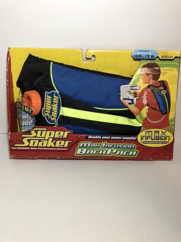 Hasbro Super Soaker Max Infusion BackPack 100 OZ/2.9L Capacity NOS 2006