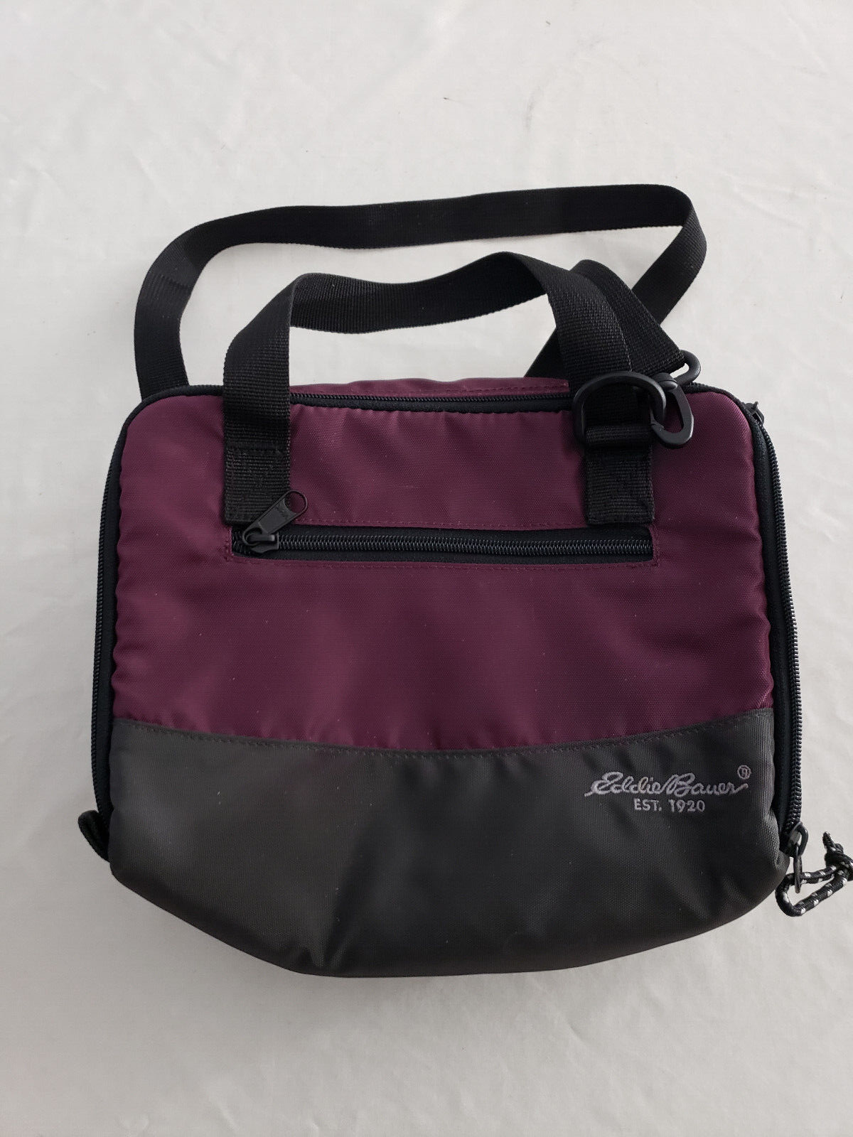 W/ Zippered Compartment Shoulder Strap Euc