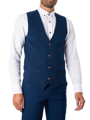 

Мужской однобортный жилет Marc Darcy Max, синий, MAX-WAISTCOAT