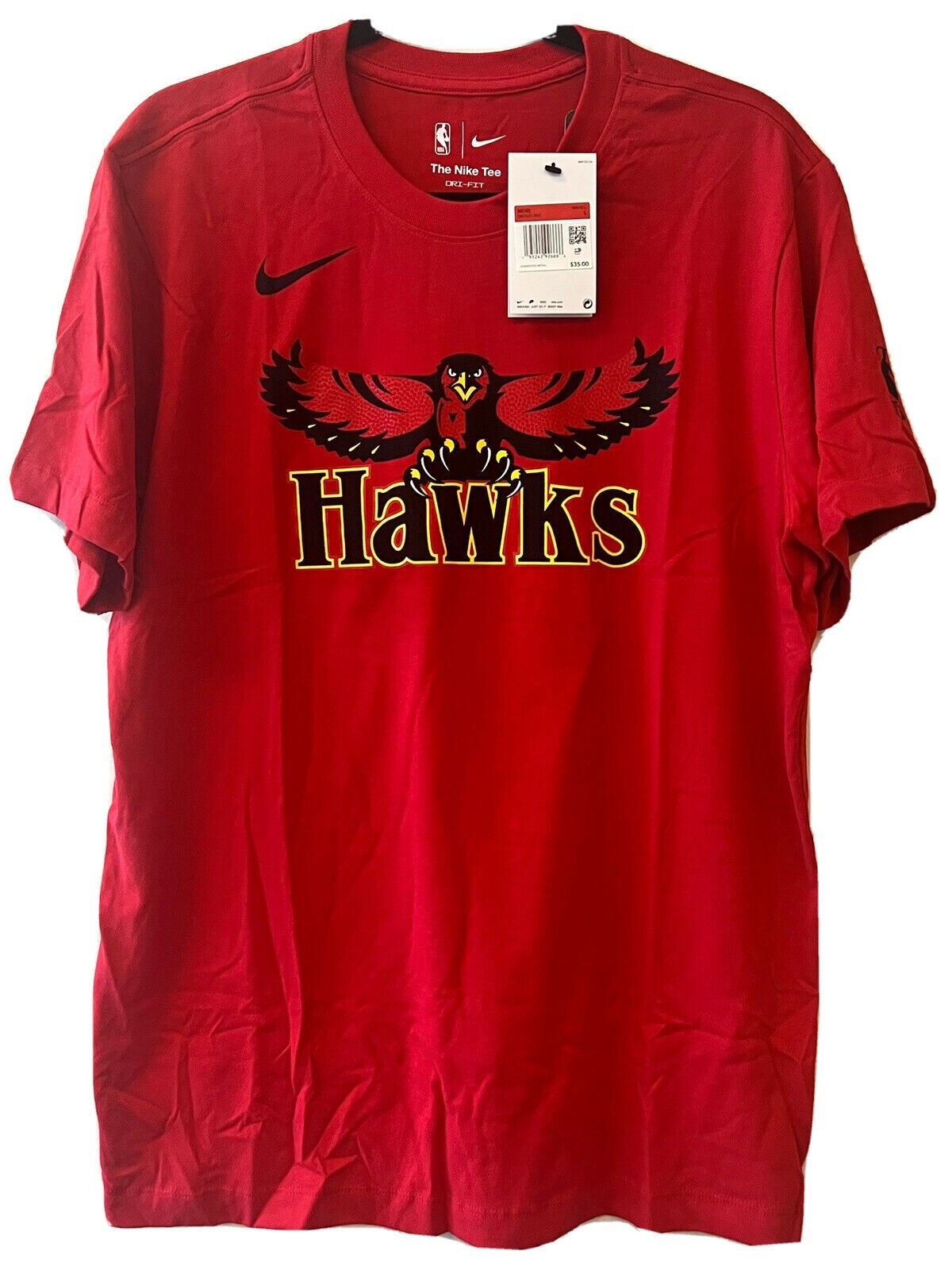 Nike NBA Atlanta Hawks Men's Red T-shirt | eBay