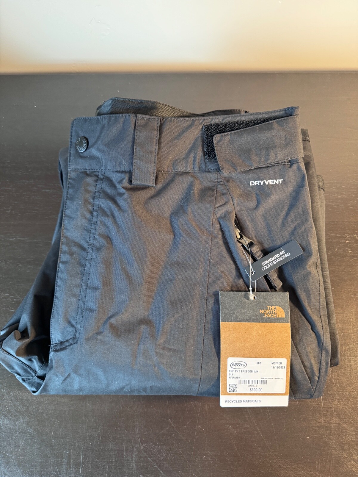 Insulated Snow Pants Black Ret.$200